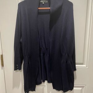 Blue cardigan sweater